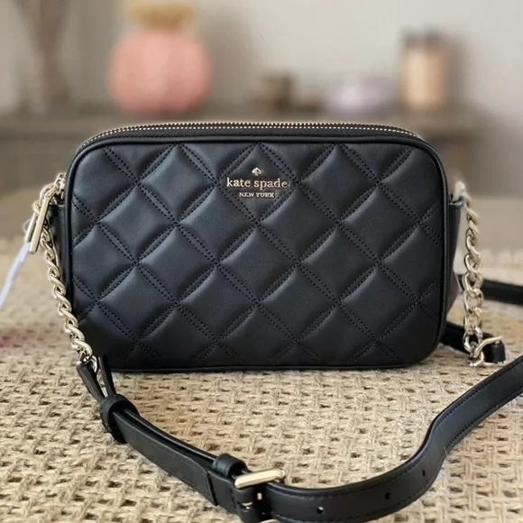 Kate Spade New York Natalia Quilted Smooth Leather Double zip Crossbody 249